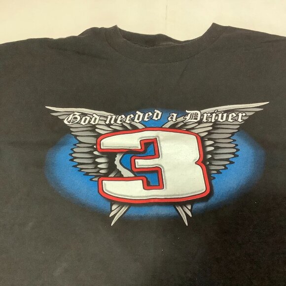 Nascar God Needed A Driver 3 Black T-Shirt Size 2 XL Delta Tag - Picture 2 of 8